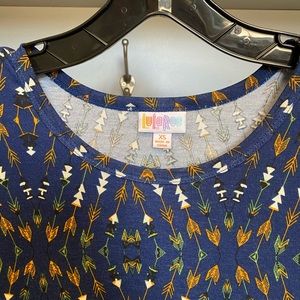 Lularoe Carly Dress Navy with arrows